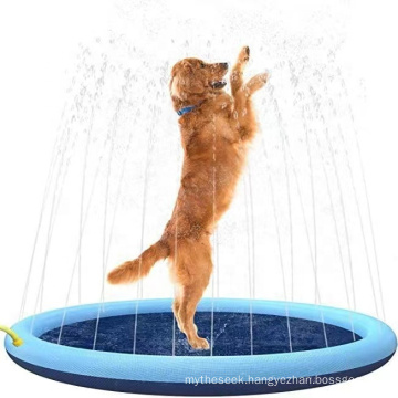 67" Water Fun Kids Sprinkler Splash Play Mat Pet Sprinkler Pad For Dogs Cats Kids